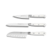 Coffret 3 couteaux Sabatier Toque Blanche Office + Universel + Mini Santoku
