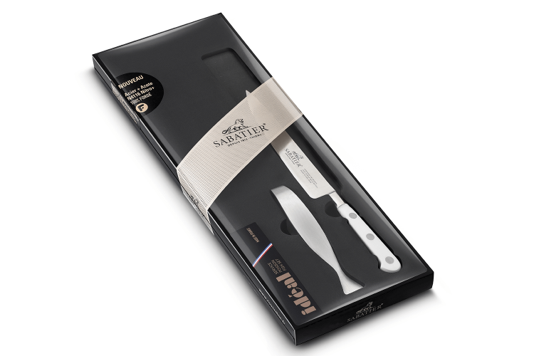 Coffret &agrave; poisson Sabatier Toque Blanche couteau filet de sole 15cm + pince &agrave; ar&ecirc;tes