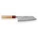 Couteau bunka japonais artisanal Yoshimi Kato 16,5cm VG10 Nickel Damascus cerisier