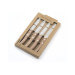 Coffret 4 couteaux d'office dentelés Lou Laguiole Util FOREST bois nature
