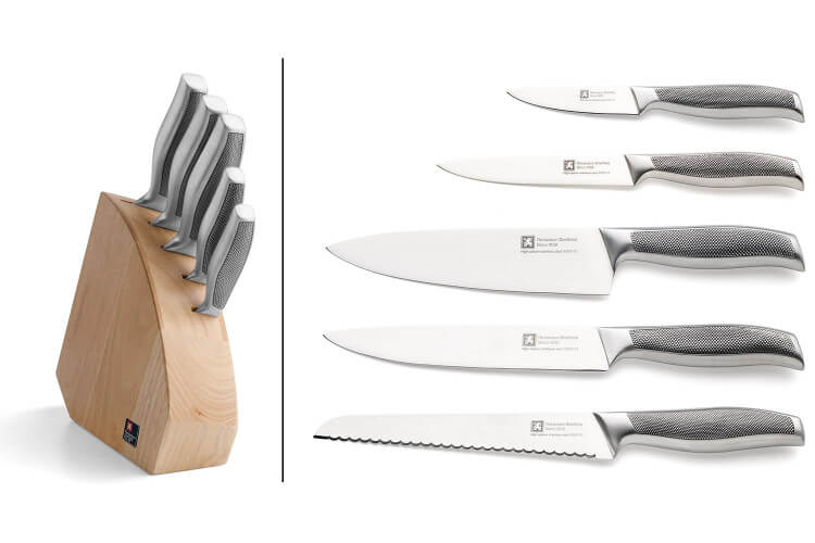 Bloc 5 couteaux de cuisine Richardson Sense tout inox