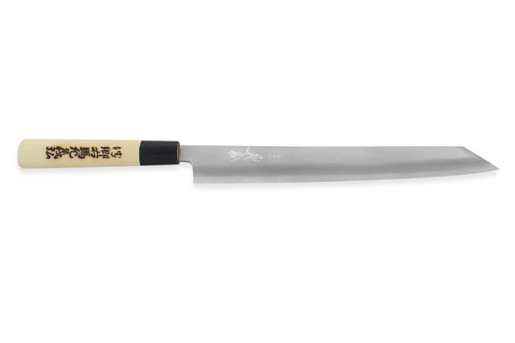 Couteau yanagiba kiritsuke japonais artisanal Yoshihiro Jyosaku White 2 steel 27cm