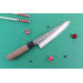 Couteau de chef japonais artisanal Wusaki Nakata BS2 21cm manche en noyer