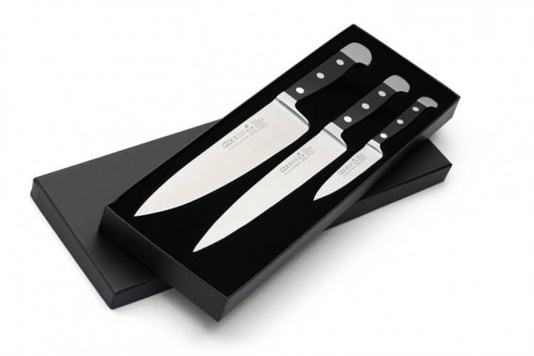Coffret Güde 3 couteaux forgé Alpha Güde
