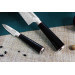 Coffret 2 couteaux Wusaki Ebony AUS8 ébène Santoku + Office