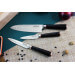 Coffret 3 couteaux Wusaki Ebony AUS8 ébène Santoku + Universel + Office