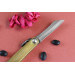Couteau de poche Higonokami Kanetsune 4cm acier SK-5 manche laiton