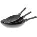 Lot de 3 poêles pierra Pradel Excellence Onda 20/24/28cm tous feux/ induction