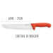 Set de 3 couteaux de boucher professionnels Giesser manche rouge