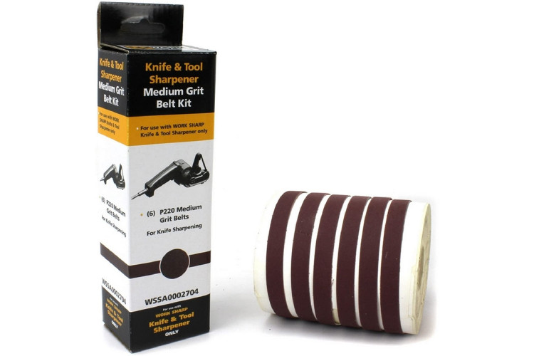 Kit 6 courroies de remplacement pour aff&ucirc;teuse &eacute;lectrique WorkSharp WS1 - Medium 220