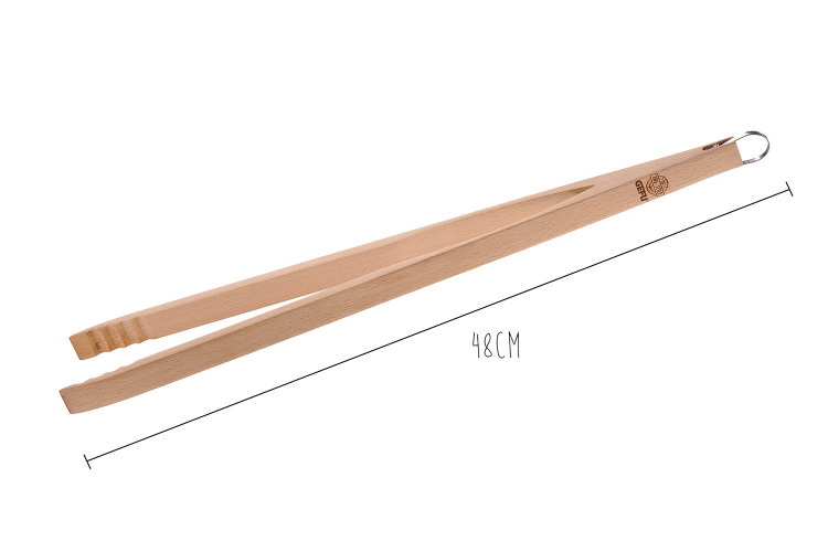 Pince &agrave; barbecue Gefu Natura extra longue en bois 48cm