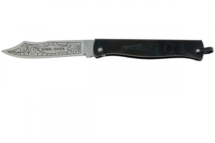 Couteau pliant Douk-Douk 815PM lame acier carbone manche m&eacute;tal noir 9cm