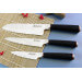 Coffret 3 couteaux Wusaki Hayato X50 manches G10 Santoku + Universel + Office