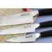 Coffret 3 couteaux Wusaki Hayato X50 manches G10 Santoku + Universel + Office