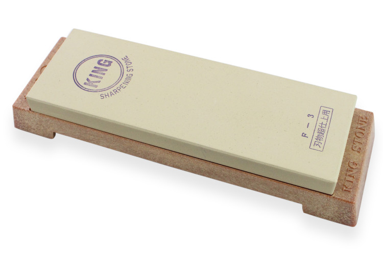 Pierre &agrave; aiguiser japonaise King F-3 Super Finish grains 4000 + socle - taille M