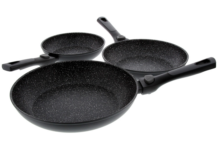 Set de 3 po&ecirc;les pierra Pradel Excellence Onda 20/24/28cm tous feux/ induction