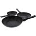 Set de 3 poêles pierra Pradel Excellence Onda 20/24/28cm tous feux/ induction