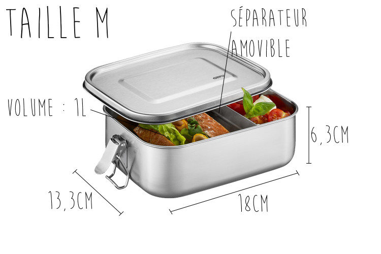 Lunch box Gefu Endure en inox - 2 tailles