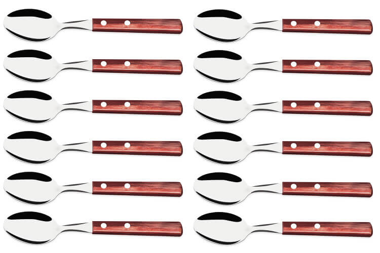Set de 12 cuillères de table rouge Tramontina 