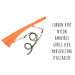 Corne d'appel 25cm ABS orange fluo Elless
