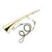 Corne d'appel plate cintrée laiton 25cm Elless