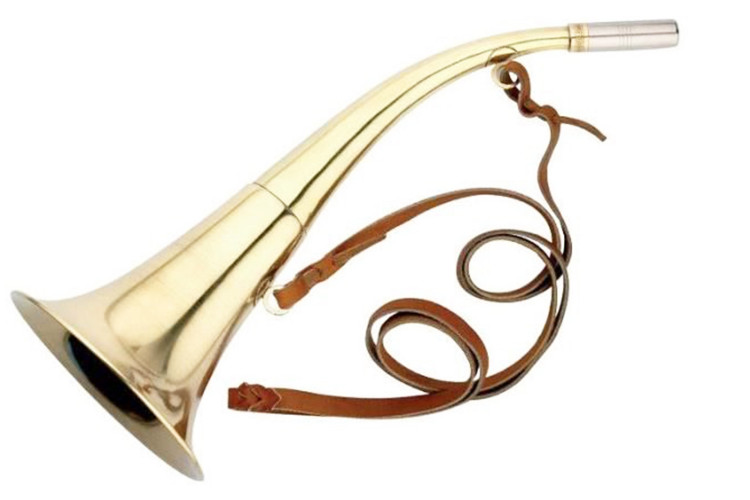 Corne d'appel Elless ronde cintr&eacute;e &agrave; pavillon laiton 40cm