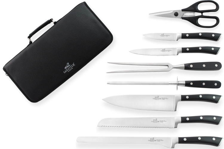 Mallette de cuisine Sabatier international Luxe 9 pi&egrave;ces manche ABS