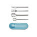 4 couverts nomades inox 18/0 Kuppels Set 2 Go + étui de rangement