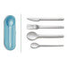 4 couverts nomades inox 18/0 Kuppels Set 2 Go + étui de rangement