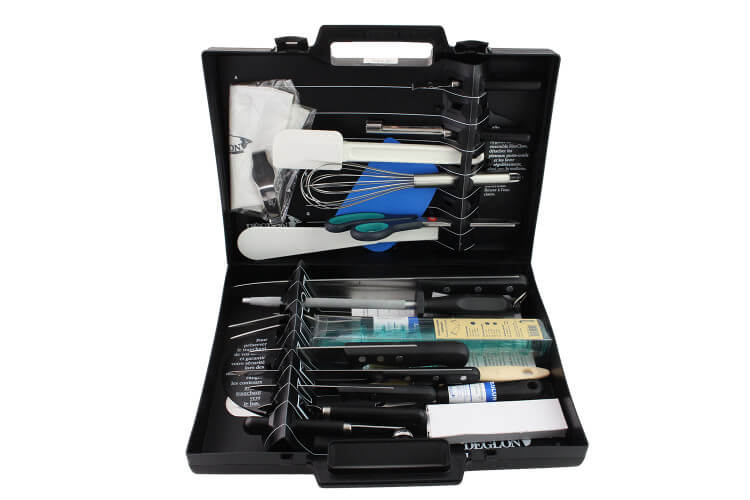 Mallette Déglon Fixclass cuisine 33 couteaux et ustensiles