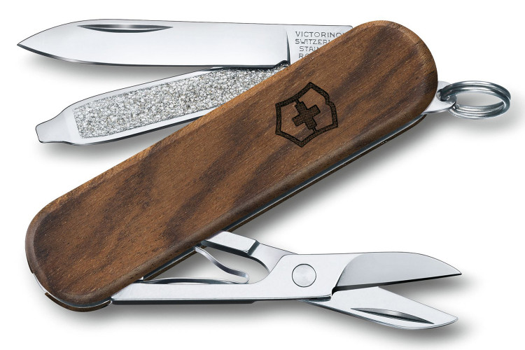 Couteau suisse Victorinox 3 pi&egrave;ces 58mm Classic SD Noyer 5 fonctions