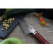 Couteau santoku Wusaki Pakka X50 alvéolé 17cm manche pakkawood