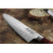 Couteau santoku Wusaki Pakka X50 alvéolé 17cm manche pakkawood