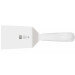 Spatule coudée rectangulaire Icel 11cm acier inox manche blanc
