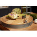 Billot de boucher rond et épais style industriel 36x5cm Kitchen Craft