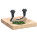 Set hachoir berceuse double lames inox + planche en bois Kitchen Craft