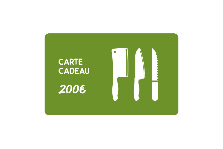 Carte cadeau 200&euro; Couteauxduchef.com