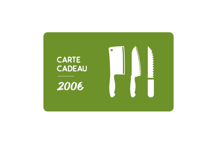 Carte cadeau 200€ Couteauxduchef.com