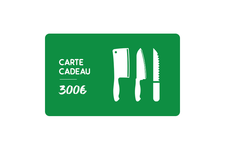Carte cadeau 300 euros Couteauxduchef.com