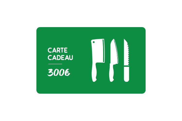 Carte cadeau 300 euros Couteauxduchef.com