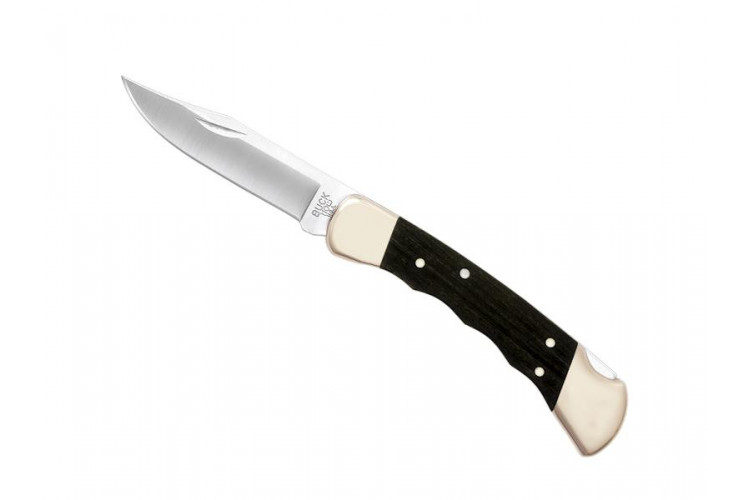Couteau pliant BUCK 110FG Folding Hunter manche 12.5cm empreintes doigts + &eacute;tui cuir