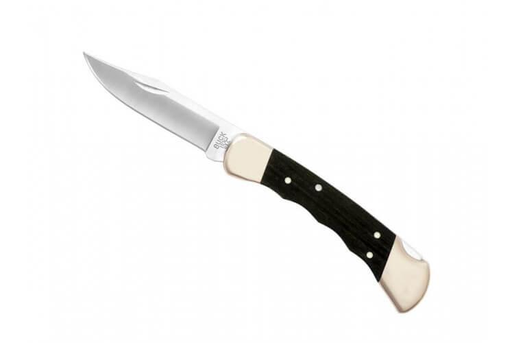 Couteau pliant BUCK 110FG Folding Hunter manche 12.5cm empreintes doigts + étui cuir