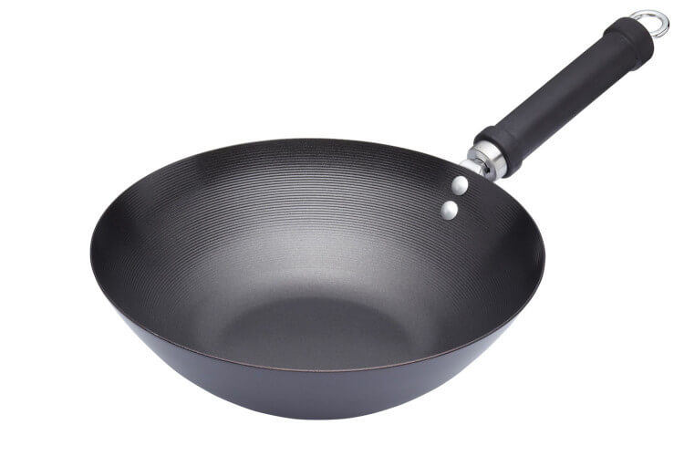 Wok antiadhésif Kitchen Craft acier carbone 26,5cm
