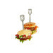 Set de 2 Pics à burgers Gefu Torro motif taureau et motif couperet