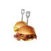 Set de 2 Pics à burgers Gefu Torro motif taureau et motif couperet