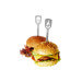 Set de 2 pics à burgers Gefu Torro motif tête de mort et motif flamme