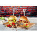 Set de 2 pics à burgers Gefu Torro motif tête de mort et motif flamme