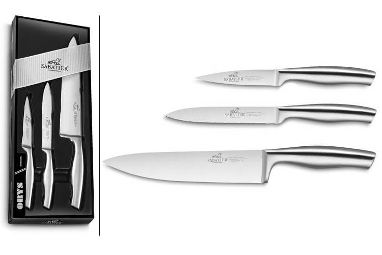 Coffret 3 couteaux Sabatier International Orys Office + Universel + Chef