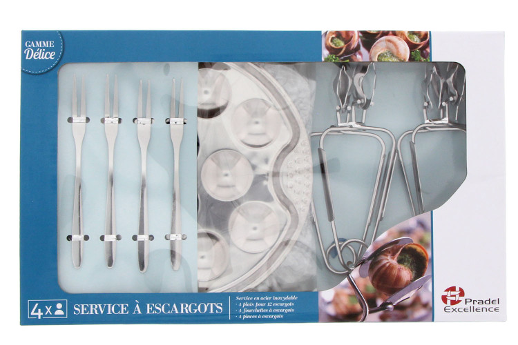 Service &agrave; escargots Pradel Excellence 12 pi&egrave;ces