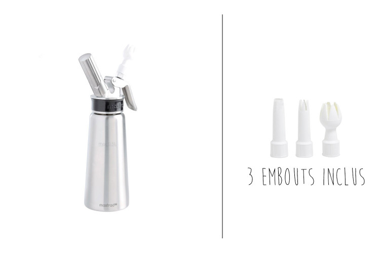 Siphon &agrave; chantilly Mastrad PRO en inox
